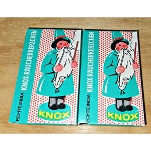 2 NEW BOXES 24/Box Knox WINTERGREEN Scent Medium Incense Cones German